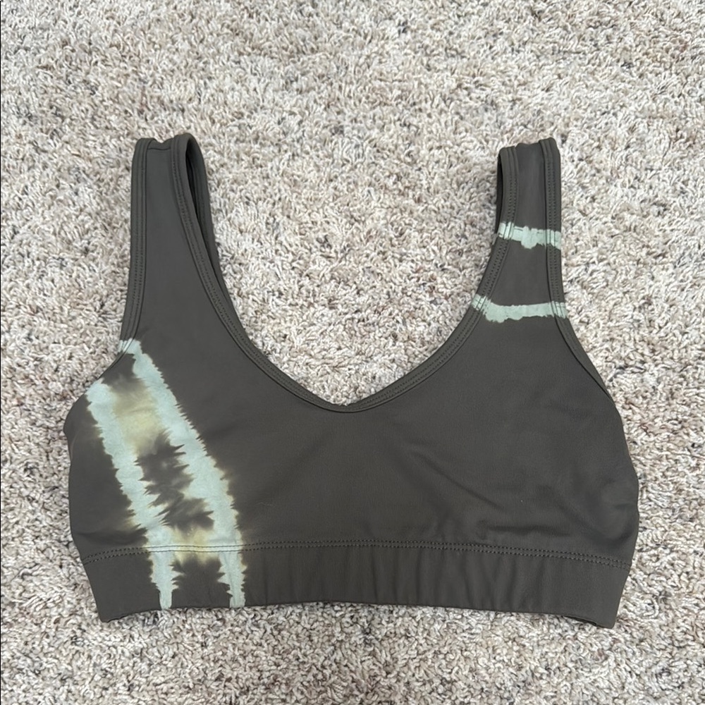 Electric & Rose Olive Tie-Dye Sports Bra